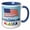 Blue/White, variant on 3drose, Anchorage, Alaska. Cityscape, the American Flag. Cool Patriotic Gift, 11oz Two-tone Red Mug