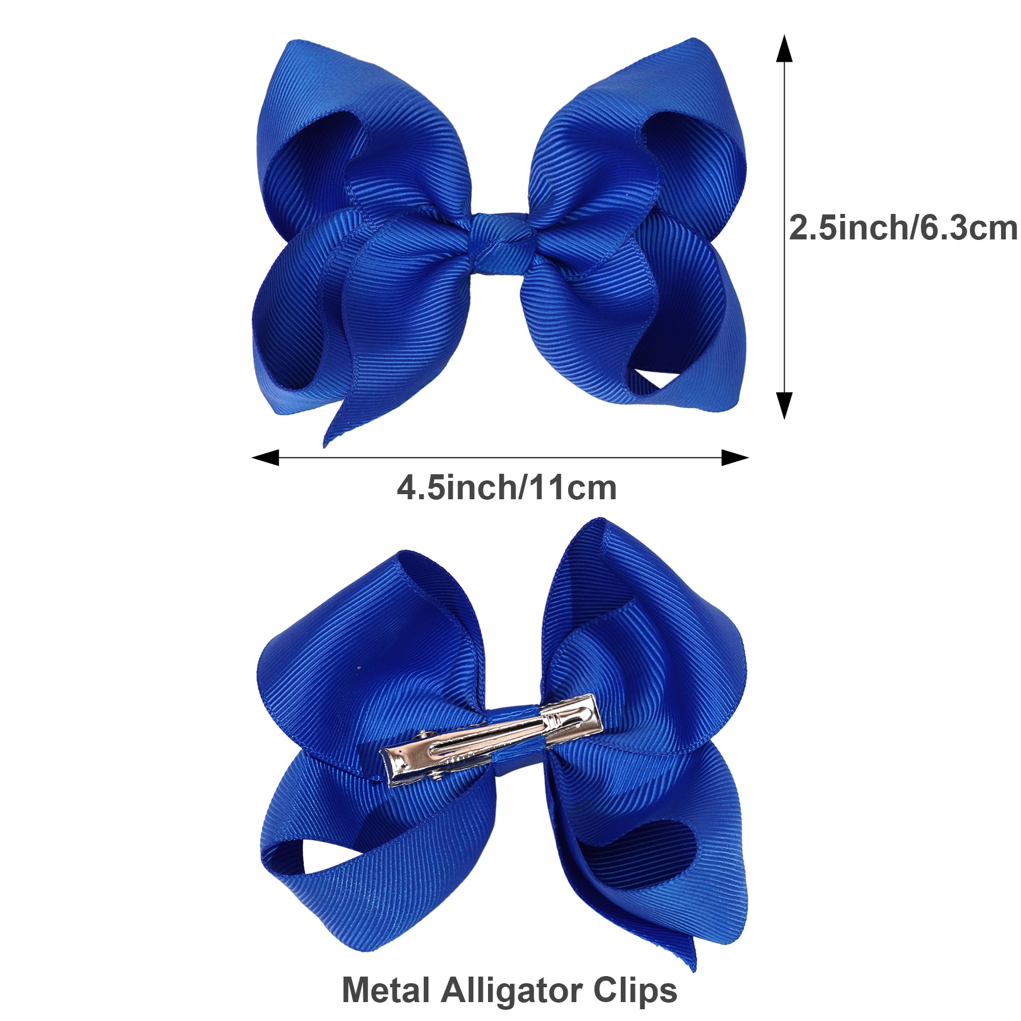 40Pcs 4.5 inch Baby Hair Bows Alligator Clips Grosgrain Ribbon Big Bows Clips For Girls Toddlers Kids Children 20 Colors In Pairs
