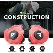Decibullz Custom Molded Earplugs, One Count - 31dB NRR, Comfortable Protection for Shooting & Travel (Red)