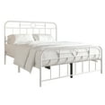 thumbnail image 6 of Castle Place Vintage Twin Size Metal Platform Bed, White, 6 of 6