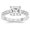 Platinum, variant on GIA Certified 1.03 Carat Princess Cut/Shape Classic Prong Set Round Diamond Engagement Ring with a 0.50 Carat 14K White Gold Size-4.0
