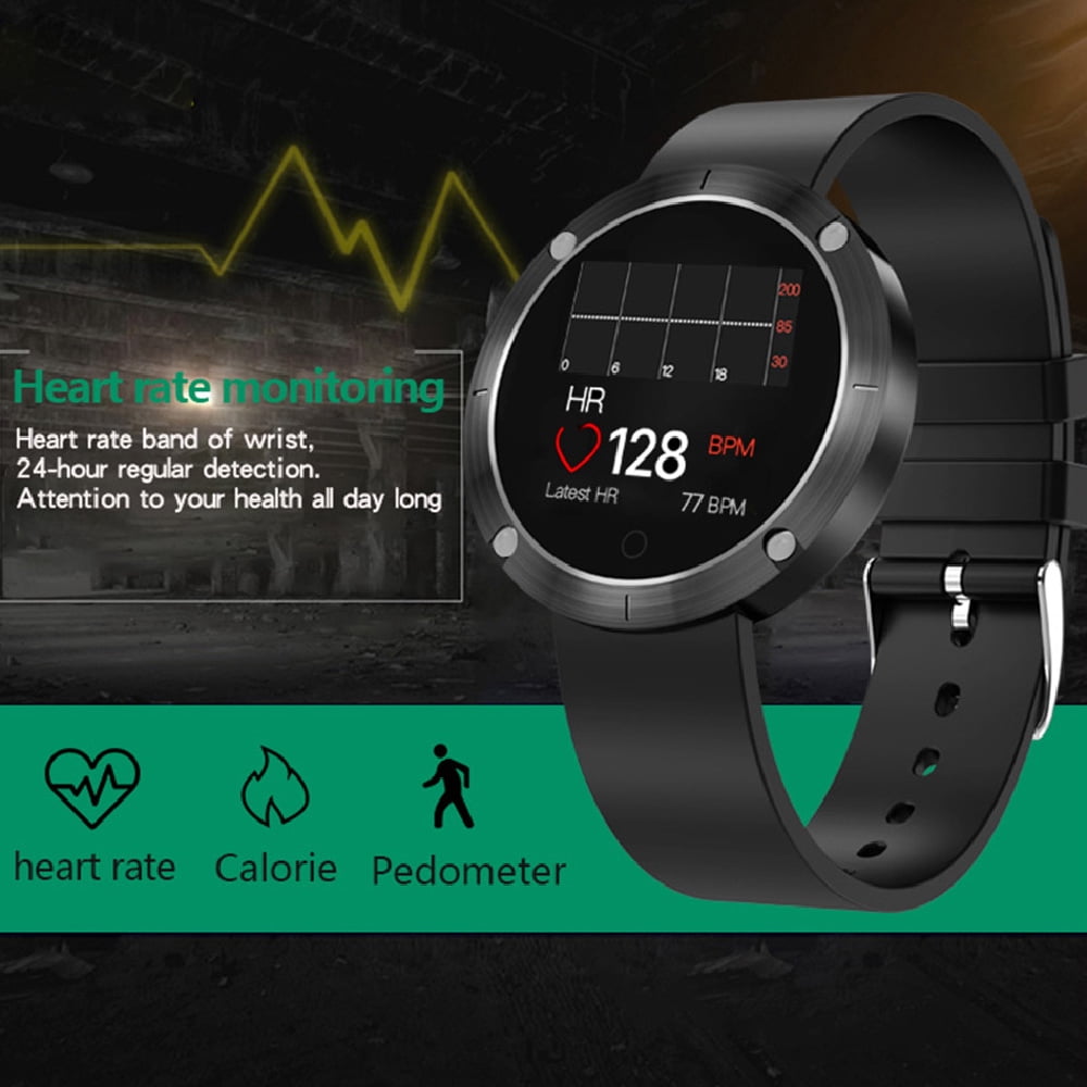 Oukitel W5 Fitness Tracker Smart Bracelet, 1.22" Display with Heart Rate Monitor & IP65 Waterproof Bluetooth 4.0, Silver