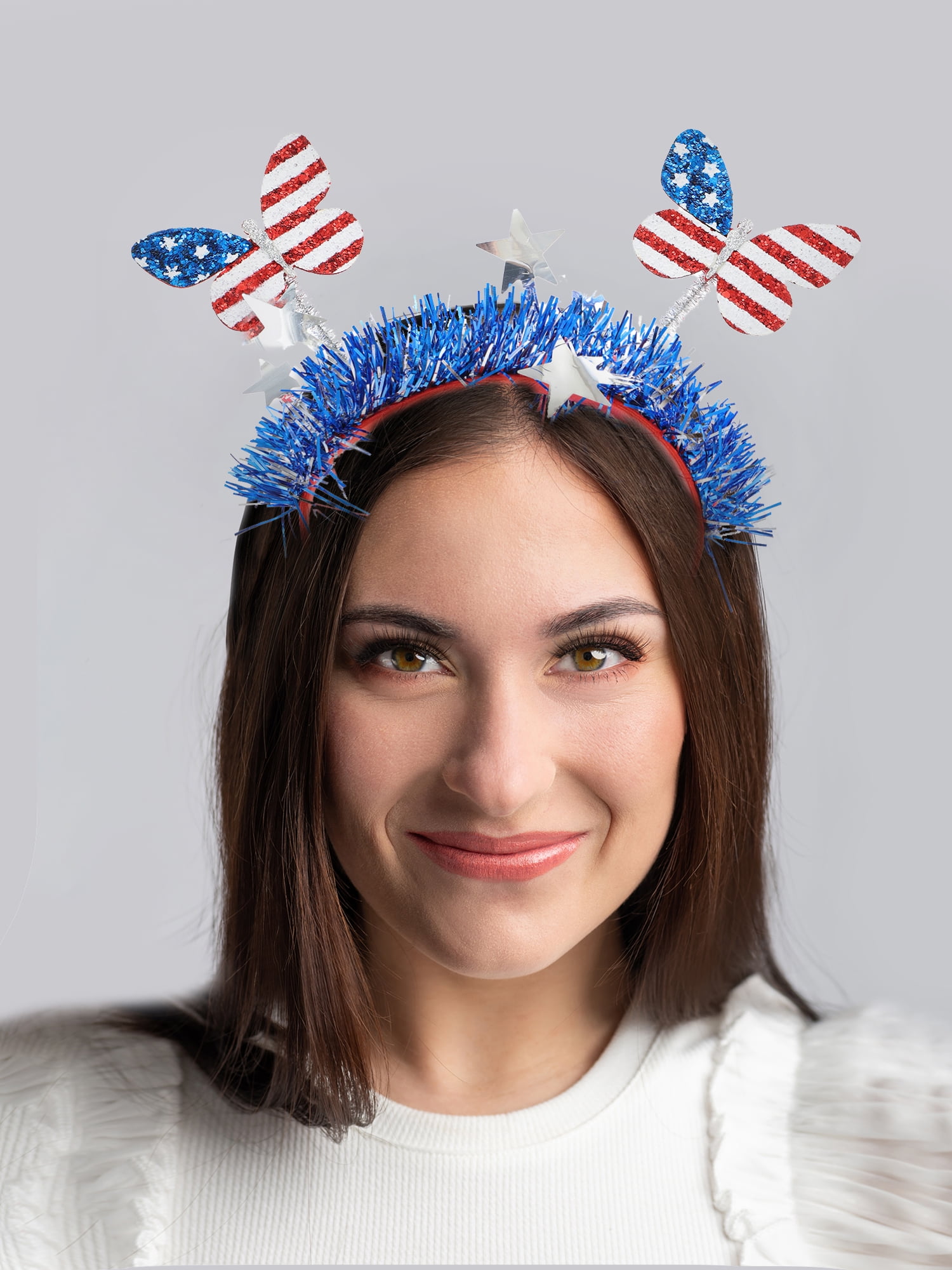 Way to Celebrate Americana Butterfly Tinsel Headband