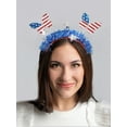 thumbnail image 3 of Way to Celebrate Americana Butterfly Tinsel Headband, 3 of 4