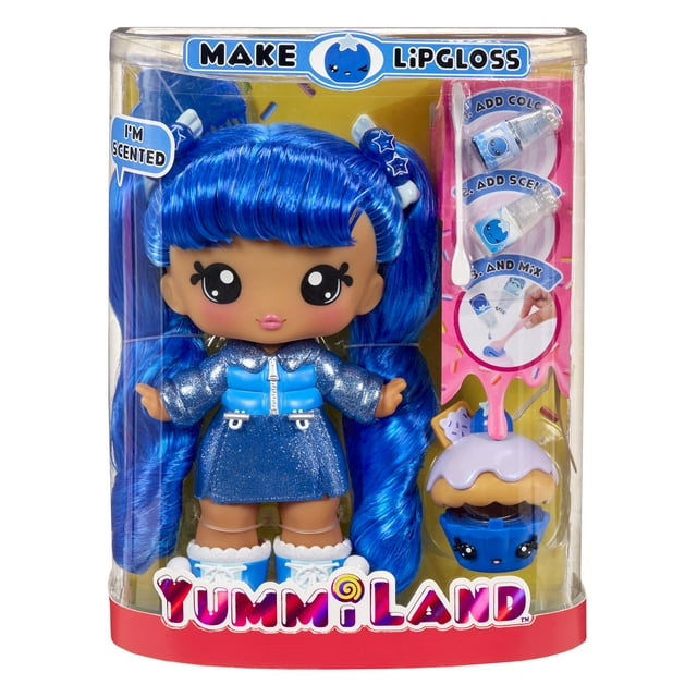 Yummiland Large Doll + Lipgloss Pet- Rory Blueberry, Age 4+