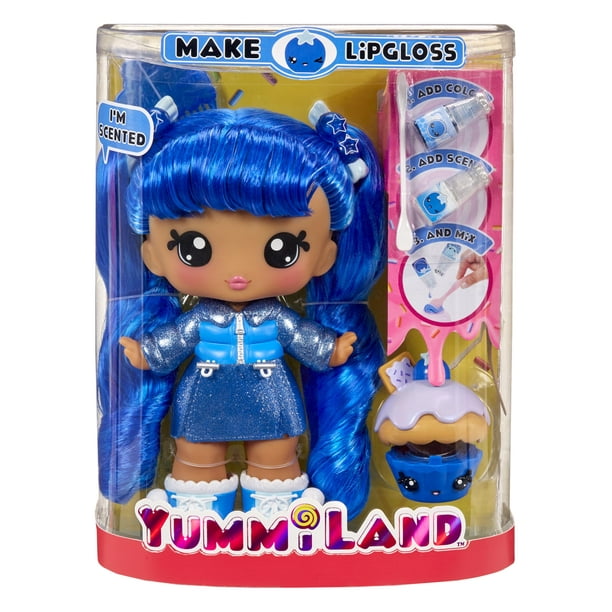 Yummiland Large Doll + Lipgloss Pet- Rory Blueberry, Age 4+