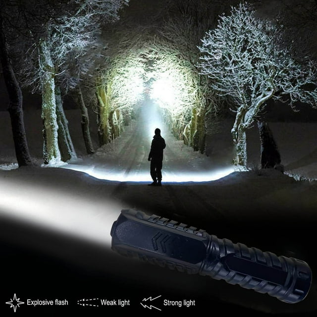 Fiudx Lintera Portátil, Luz de Camping Impermeable Ipx7, Lintera Exterior con Brillo G3, Lintera para Disparos a Gran Distancia, Ideal para Días Lluviosos, Ideal para Aventureros, Diseño Compacto.