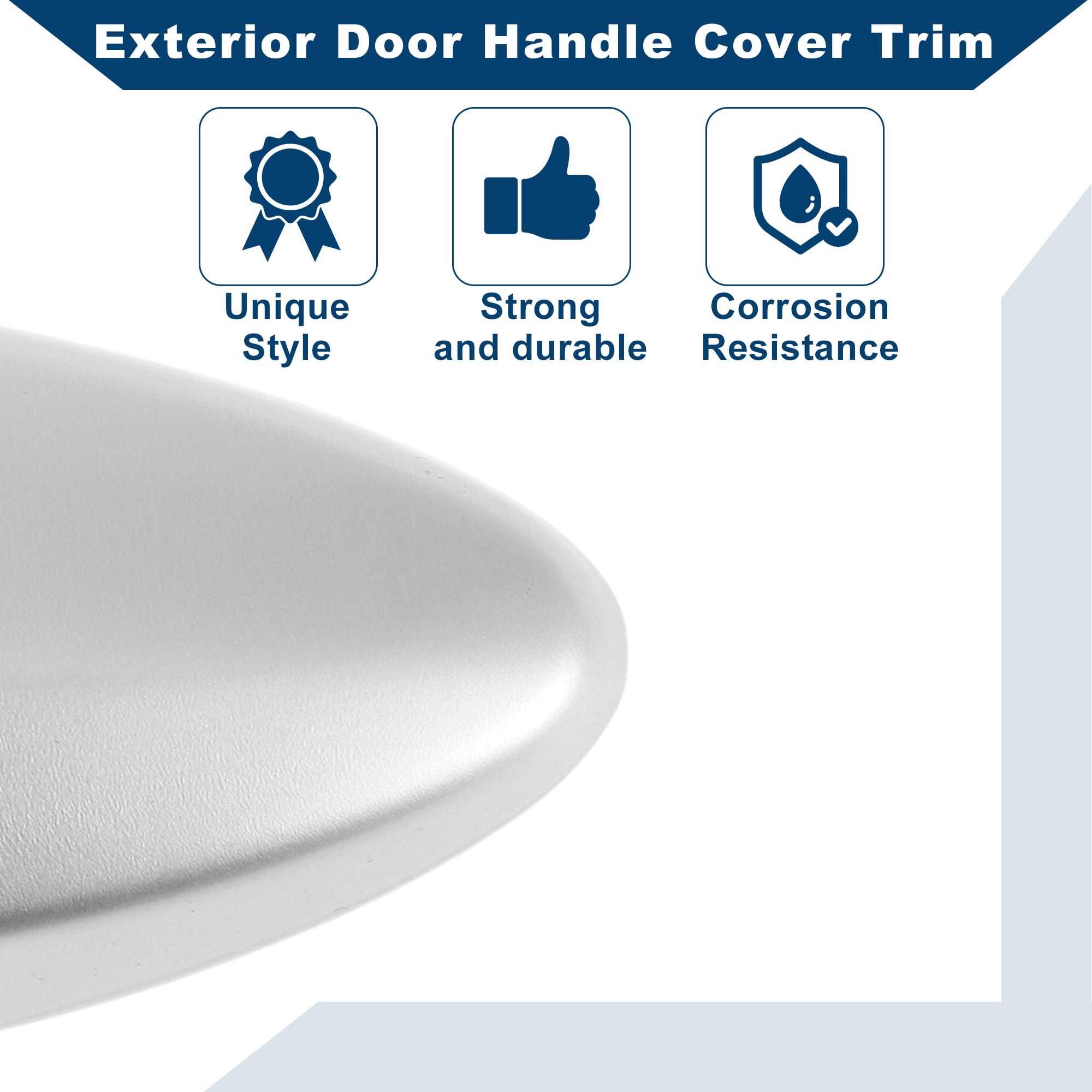 Unique Bargains Exterior Vehicle Door Handle Cover Silver Tone for Lexus IS250 2006-2013