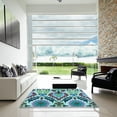 thumbnail image 7 of Ahgly Company Machine Washable Indoor Square Transitional Purple Navy Blue Area Rugs, 6' Square, 7 of 7