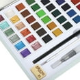 thumbnail image 4 of 12 Colors Pearlescent Solid Watercolor Paints Set In Portable Iron Box, 4 of 8