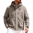 thumbnail image 3 of Mens Rain Jacket Raincoat Waterproof Windbreaker with Hood and Multi Pockets,Lightweight Packable Design for Hiking,Cycling,Running,Fishing,Golf and Other Outdoor Activities, 3 of 6