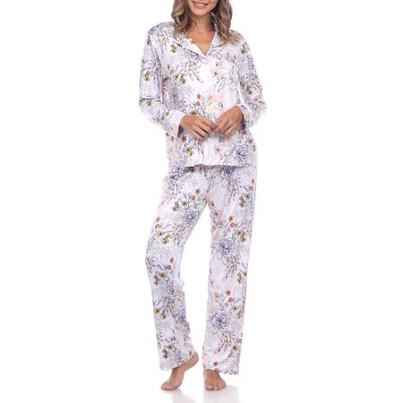 

White Mark Women s Long Sleeve & Pants Floral Pajama Set