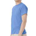 thumbnail image 4 of Hanes Men's Crew Neck Perfect-T T-Shirt, Short Sleeve Casual Blank Tee, Carolina Blue, 3XL, 4 of 6