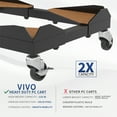 thumbnail image 5 of VIVO Black Premium Large PC Cart, CPU Rolling Stand, Adjustable Computer Trolley, 5 of 8