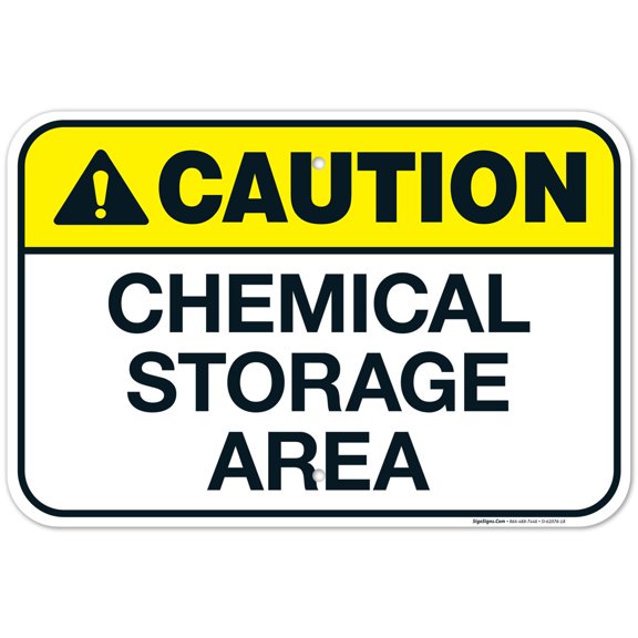Maryland Chemical Storage Area Sign, Complies With State Of Maryland Pool Safety Code, 12x18 Aluminum