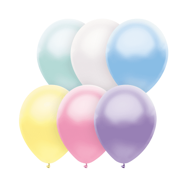 Way To Celebrate Latex Balloons 12 Pearl Pastels 60 Count Bag Walmart Com