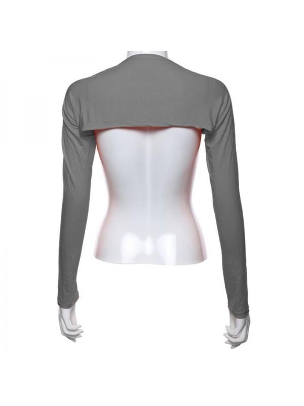 EFINNY Muslim Shrug Womens Long Sleeved Bolero Style Arm Sleeves Islam Hijab Tops, Women's, Size: One size, Gray
