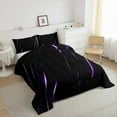 thumbnail image 3 of Castle Fairy Stripes Lines 3 Pieces Queen Comforter Set,Abstract Geometric Ultra Soft Bedding Sets,Neon Lights Bedding Comforter Set,Microfiber Teens Bedroom Decor,Reversible, 3 of 6