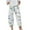 White, variant on Aoochasliy Linen Pants for Women Elastic Waist Buttons Printing Thin Stretch Skinny Pants Deals of the Day