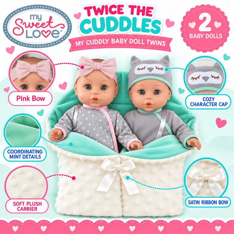 My Sweet Love Baby Doll Twins Playset with Accessories photo 6
