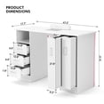 thumbnail image 2 of Artist hand Manicure Table Nail Table Desk Salon Beauty Workstation w/Dust Collector,Multi-tier Storage Cabinet,Drawers,Wrist Cushion(White), 2 of 14