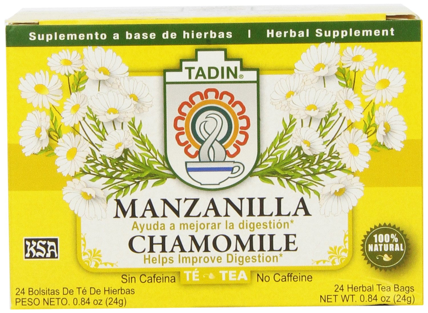 Tadin Manzanilla Chamomile Tea, 24 ct