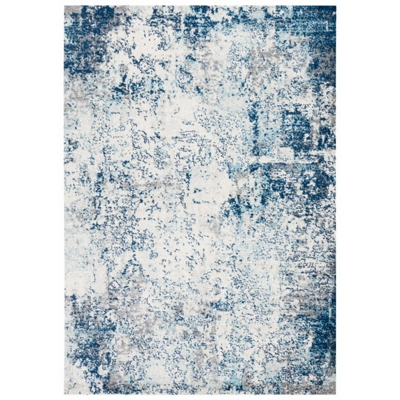 SAFAVIEH Tulum Ainsley Traditional Area Rug, 5'3" x 7'6", Ivory/Blue