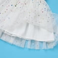 thumbnail image 6 of IBTOM CASTLE Toddler Baby Girls Boho Rainbow Tutu Floral Sequin Sleeveless Backless Ruffle Tulle Dress Princess Birthday Party Sundress 12-18 Months White Stars, 6 of 8