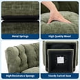 thumbnail image 3 of Sillón giratorio 360° de chenilla para salón o dormitorio - Asiento profundo, respaldo alto, base extra ancha, cojín grueso - Diseño moderno y cómodo, capacidad 136 kg- Color: Chenille | Green, 3 of 7