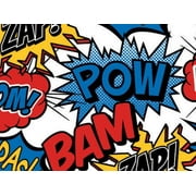 Pack of 1, Superhero 18" x 833' Gift Wrap Full Ream Roll for Holiday, Party, Kids' Birthday, Wedding & Special Occasion Packaging