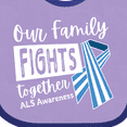 thumbnail image 4 of Inktastic Our Family Fights Together ALS Awareness Boys or Girls Baby Bib, 4 of 4
