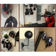 thumbnail image 4 of 180°Motorcycle Helmet Rack,Rotation Metal Helmet Holder Wall Mounted Helmet Rack Motorcycle with 2 Hooks Helmet Hanger for Motorcycle Bike Coats,Caps,Baseballs,Rugby Helmet (1 pcs), 4 of 6