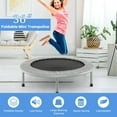thumbnail image 2 of HLL Rebounder Trampoline for Adults, Mini Exercise Trampoline with Safety Pad, Foldable Rebounding Fitness Trampoline for Indoor/Outdoor, Small Workout Trampoline for Adults (Grey, 36"), 2 of 8