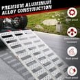thumbnail image 7 of Heavy Duty Aluminum Tri-Folding Loading Ramp with Treads, Weight Limit 1500 LBS, 76"x50" Ramp for Motorcycles, UTVs, ATVs, Trucks, Lawn Mowers, and Trailers, Silver, 7 of 7