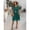 Cyan, variant on Summer Dresses for Women Chiffon Layered Sheath Dress Short Sleeve Crew Neck Cocktail Dress for Wedding Guest & Evening Party