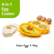 PrepSolutions 4-in-1 BPA-Free Microwave Egg Cooker, Dishwasher Safe