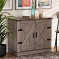 thumbnail image 6 of Wayne Modern Contemporary Farmhouse Oak Brown Finished Wood 2-Door Shoe Storage Cabinet, 6 of 10
