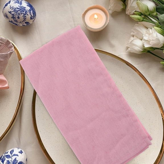 FENGGUIQU 2Pcs Wear Resistant Table Mat Pink Decorative Cutlery Mat for Dining Table
