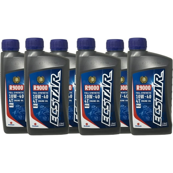 Suzuki Ecstar 10W40 R9000 FullSynthetic Motor Oil 990A0-01E40-01Q - 6 Pack
