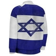 thumbnail image 6 of Vibrant Israel Flag Image with Bold Blue Baseball Jersey Fashion Ribbed Sleeve Man Women's Jacket Motion Tops XXS-6XL, 6 of 7