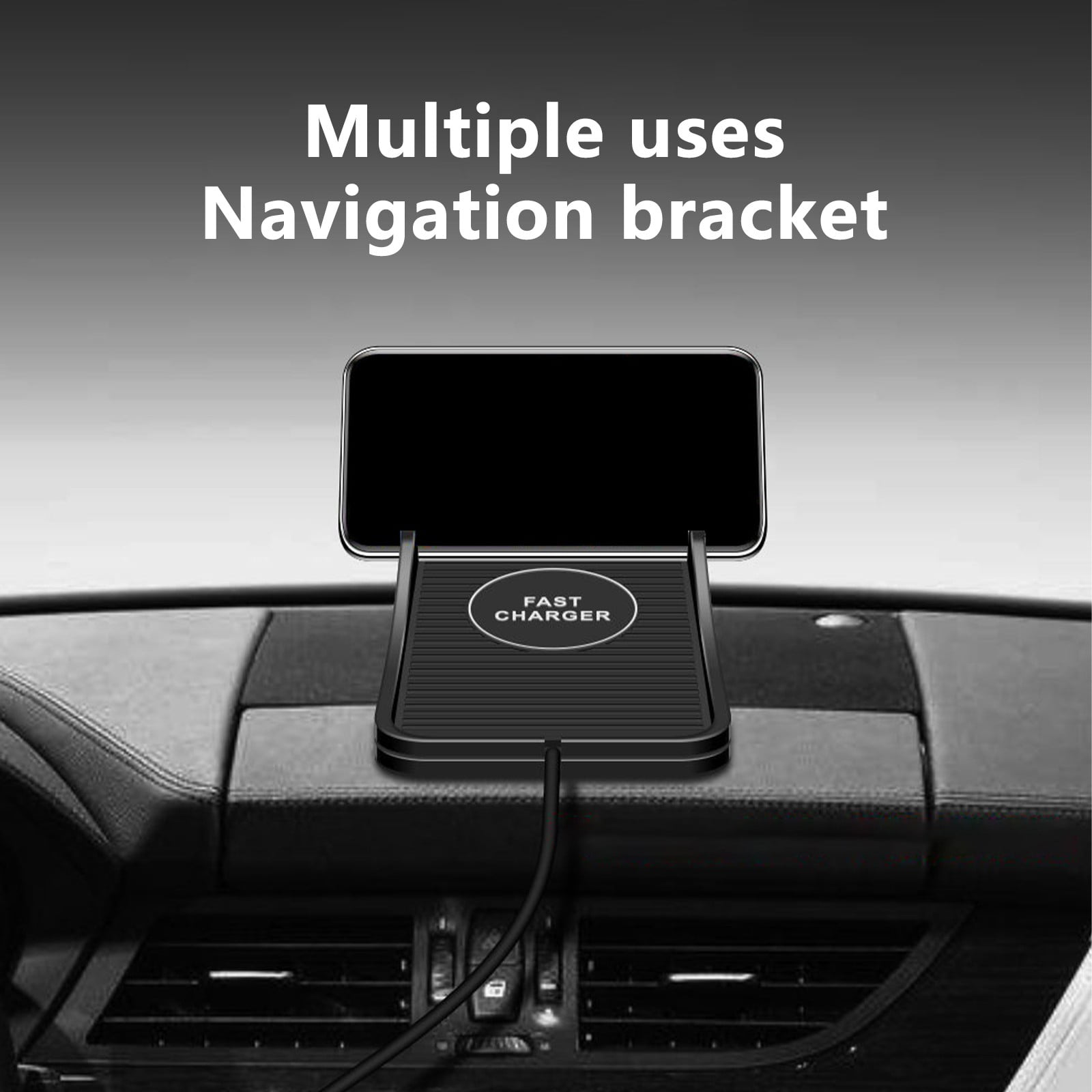 Support Telephone Voiture Support Clip Tableau de Bord Universel T01 Noir