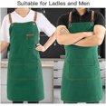 thumbnail image 2 of Chef Apron with Pockets, Cotton Canvas Apron for Kitchen Cooking Baking Artist Painting, Cross Back Work Aprons Green, 2 of 4