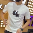 thumbnail image 4 of Camisetas para hombre, ropa, camiseta para hombre, camiseta con el alfabeto blanco, Kpop, ropa de calle de alta calidad, moda al por mayor, vintage, hip hop, gimnasio, elegante, 4 of 5