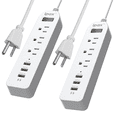 thumbnail image 1 of 2-Count Ipax Power Strip with USB Ports, 3 USB + 3 AC Outlet Ports, Charging Station, 6 feet Long Cord, 1 of 4