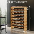 thumbnail image 2 of 36 Bottles Stackable Modular Wine Rack, 4 Tier Wooden Wine Storage Rack, Bamboo Wine Display Shelves, Wobble-Free Wine Holder Freestanding Floor Wine Bottle Rack for Bar Cellar, 2 of 6