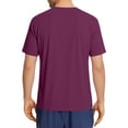 thumbnail image 3 of Domuza Mens V-Neck Short Sleeve Scrub Top with Multiple Pockets - Medical & Nursing Uniform Shirt Dark Purple M, 3 of 5