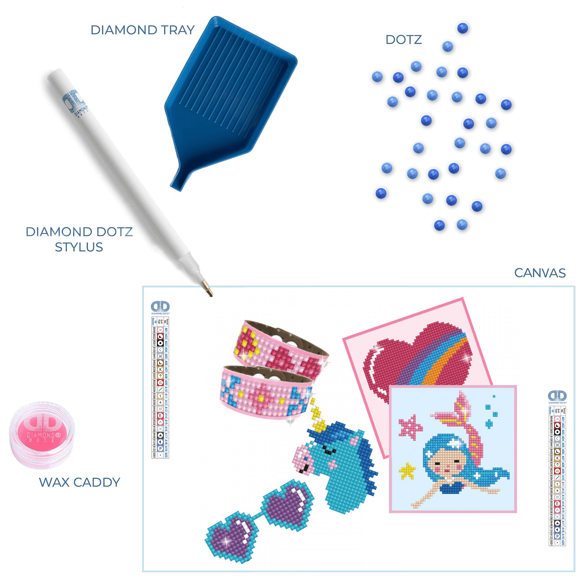 Diamond Dotz Girl Dotzies Variety Kit Diamond Painting Kits for Kids - Diamond Art Kits a Relaxing Creative Craft Kit with Dotz Gems