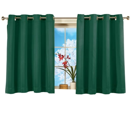 Short Blackout Window Curtain Panel, Energy-Efficient, Noise-Reducing and Light-Blocking Triple-Layer Technology, Grommet (Best Noise Reducing Curtains)