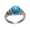 Blue, variant on Men's Stainless Steel Personality Vintage Punk Oval Cut Red Gemstone Biker Ring Cool Honeycomb Pattern Carved Wedding Band Silver Size 7