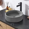thumbnail image 3 of Lagos Circular Concrete Vessel Bathroom Sink in Gray, 3 of 11